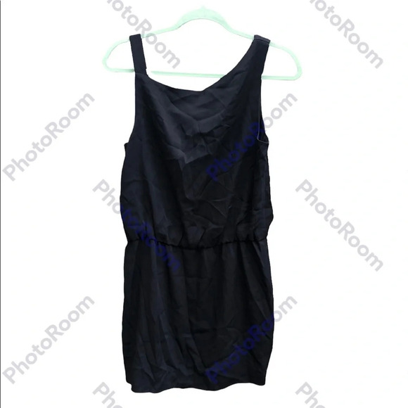 THEORY JAYLYN ROVE BLACK DRAPE MINI DRESS - Picture 3 of 5